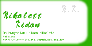 nikolett kidon business card